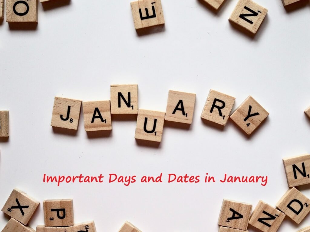 Important Days and Dates in January 