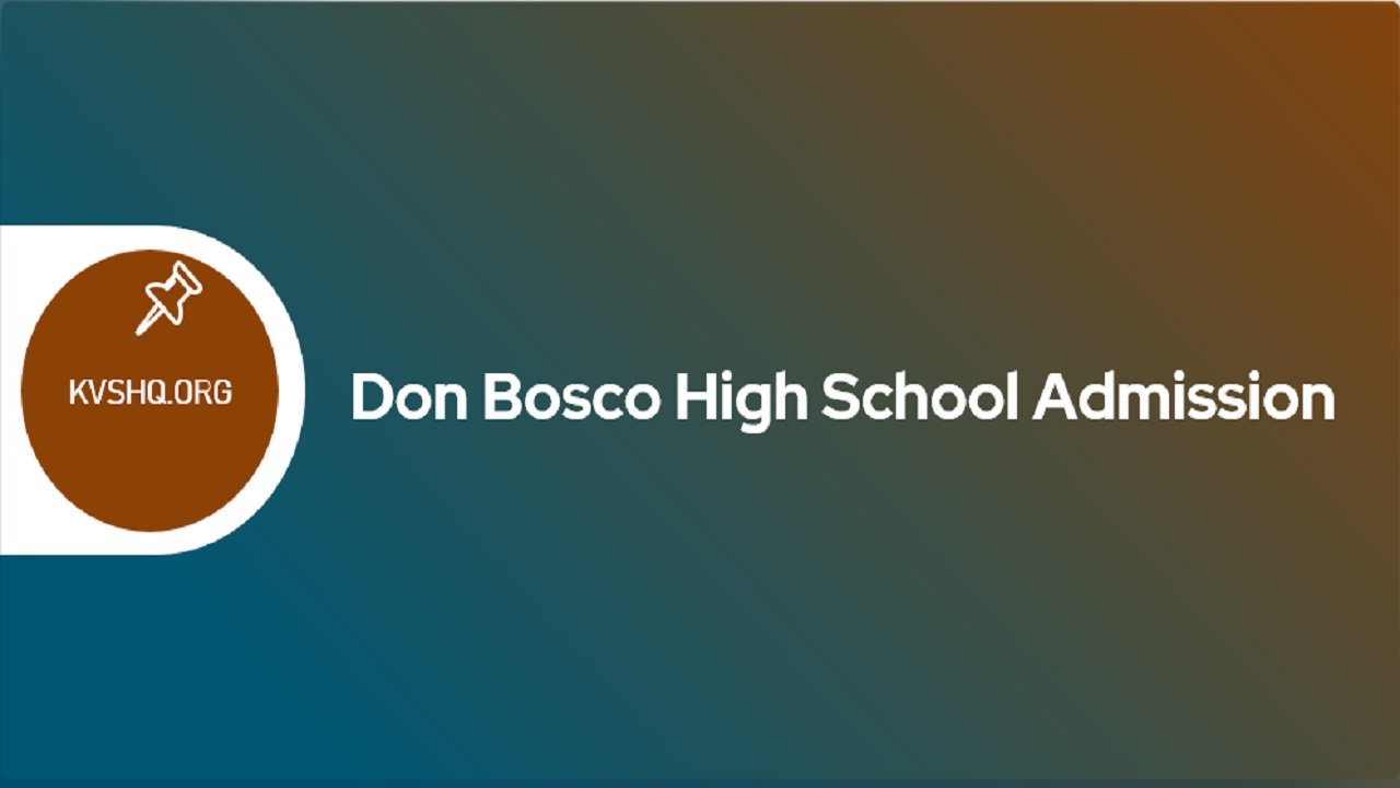 Don Bosco High School Admission 202324 Application Form